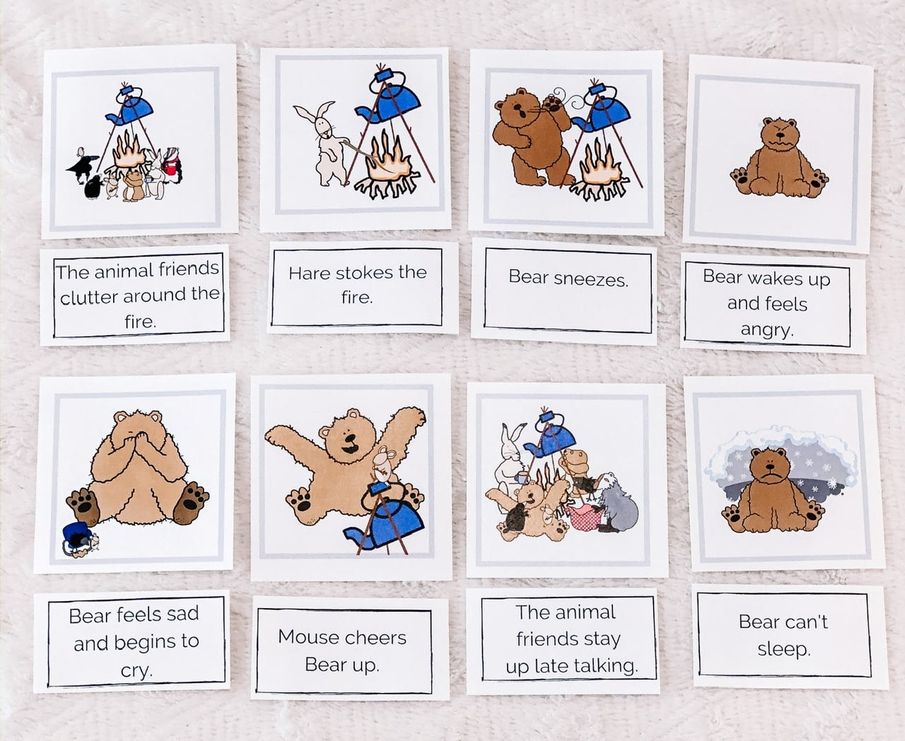 Download Bear Snores On Sequencing Cards Literacy