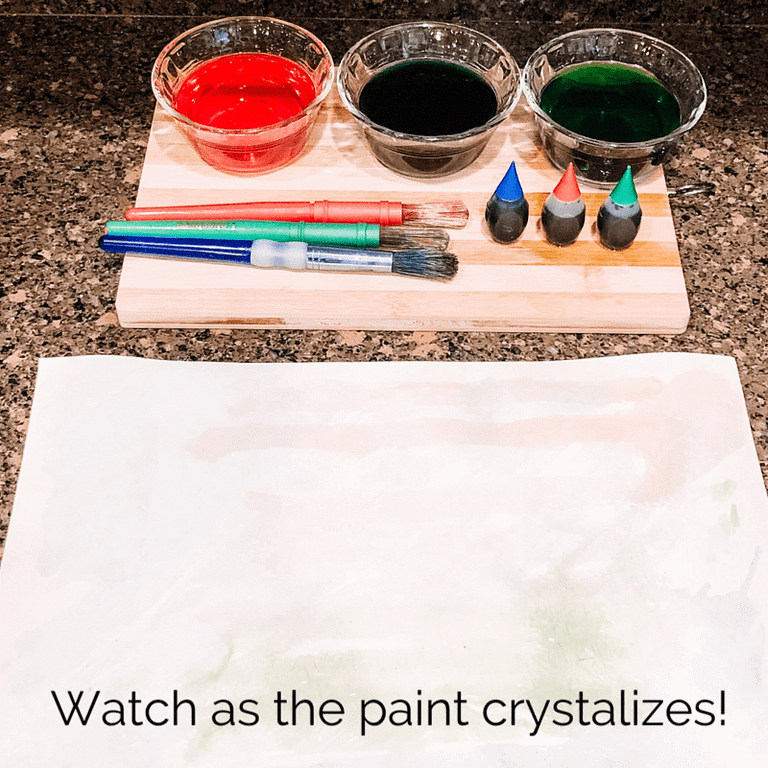 Epsom Salt Painting beyond the playroom Sceince and Art for Kids